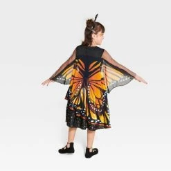 Kids' Monarch Butterfly Halloween Costume Dress with Headpiece - Hyde & EEK! Boutique™ Multi-colored