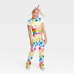 Kids' Rainbow Stars Unicorn Halloween Costume Jumpsuit with Headpiece - Hyde & EEK! Boutique™ -Hyde & EEK! Boutique Shop GUEST 1265646c 0fe3 48cf 906c 42ad45f11c46 2
