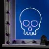 Hyde & EEK! Boutique LED Faux Neon Skull White and Purple Halloween Novelty Silhouette Light - Hyde & EEK! Boutique™