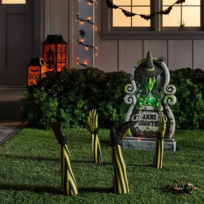 Hyde & EEK! Boutique Light Up Witch Blow Mold Halloween Decorative Tombstone - Hyde & EEK! Boutique™ 1 Hyde & EEK! Boutique Light Up Witch Blow Mold Halloween Decorative Tombstone - Hyde & EEK! Boutique™