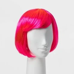 Hyde & EEK! Boutique Adult Premium Light Up Hot Pink Bob Halloween Costume Wig - Hyde & EEK! Boutique™