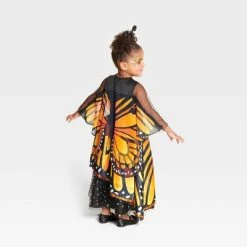 Toddler Monarch Butterfly Halloween Costume Dress with Headpiece - Hyde & EEK! Boutique™ Multi-colored
