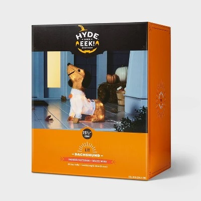 Hyde & EEK! Boutique 15.5" Dachshund Character 'Hello Fall' Halloween Novelty Sculpture Light - Hyde & EEK! Boutique™ 3 Hyde & EEK! Boutique 15.5" Dachshund Character 'Hello Fall' Halloween Novelty Sculpture Light - Hyde & EEK! Boutique™ - Image 3