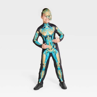 Kids' Robot Skeleton Halloween Costume Jumpsuit with Mask - Hyde & EEK! Boutique™ 1 Kids' Robot Skeleton Halloween Costume Jumpsuit with Mask - Hyde & EEK! Boutique™