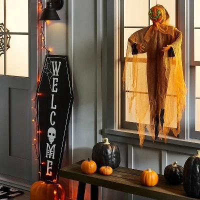 Hyde & EEK! Boutique Reversible 'Happy Halloween/Welcome' Halloween Sign - Hyde & EEK! Boutique™ 1 Hyde & EEK! Boutique Reversible 'Happy Halloween/Welcome' Halloween Sign - Hyde & EEK! Boutique™