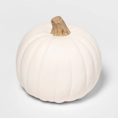 Hyde & EEK! Boutique 9" Carvable Faux Halloween Pumpkin Cream - Hyde & EEK! Boutique™ 2 Hyde & EEK! Boutique 9" Carvable Faux Halloween Pumpkin Cream - Hyde & EEK! Boutique™ - Image 2