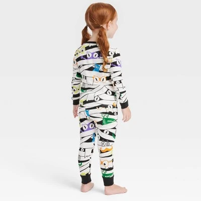 Toddler Glow-In-The-Dark Mummy Halloween Matching Family Pajama Set - Hyde & EEK! Boutique™ White 1 Toddler Glow-In-The-Dark Mummy Halloween Matching Family Pajama Set - Hyde & EEK! Boutique™ White