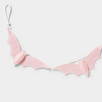 Hyde & EEK! Boutique 6' Bootiful Pink Bat Halloween Garland - Hyde & EEK! Boutique™ 2 Hyde & EEK! Boutique 6' Bootiful Pink Bat Halloween Garland - Hyde & EEK! Boutique™ - Image 2