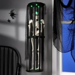 Hyde & EEK! Boutique Animated Skeleton in a Cage Halloween Decorative Prop - Hyde & EEK! Boutique™