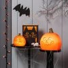 Hyde & EEK! Boutique 9" Light Up Happy Four Teeth Pumpkin Face Halloween Decorative Prop - Hyde & EEK! Boutique™