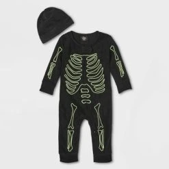 Hyde & EEK! Boutique Baby Glow-In-The-Dark Skeleton Halloween Matching Family Footed Pajamas - Hyde And EEK! Boutique™ Black -Hyde & EEK! Boutique Shop GUEST 68981259 6b38 4556 8318 c6c92a46a232 1