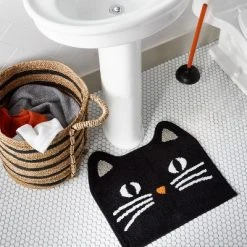 Hyde & EEK! Boutique 19"x21" Halloween Black Cat Bath Rug - Hyde & EEK! Boutique™