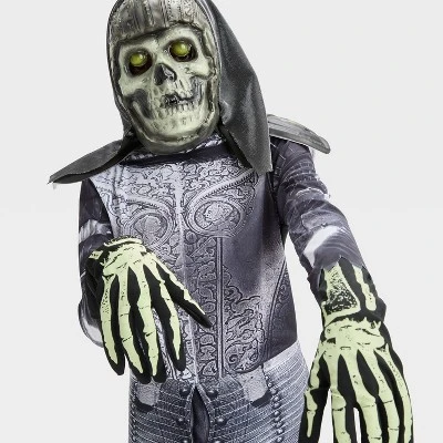 Kids' Light and Sound Ghost Knight Halloween Costume Jumpsuit with Mask - Hyde & EEK! Boutique™ 2 Kids' Light and Sound Ghost Knight Halloween Costume Jumpsuit with Mask - Hyde & EEK! Boutique™ - Image 2