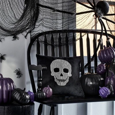 Hyde & EEK! Boutique Reversible Skull Halloween Decorative Pillow - Hyde & EEK! Boutique™ 1 Hyde & EEK! Boutique Reversible Skull Halloween Decorative Pillow - Hyde & EEK! Boutique™