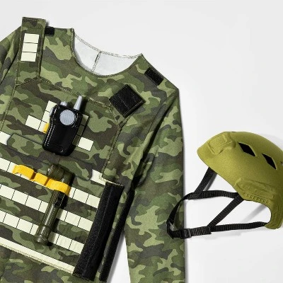 Kids' Adaptive Army Halloween Costume Jumpsuit with Accessories - Hyde & EEK! Boutique™ Green 3 Kids' Adaptive Army Halloween Costume Jumpsuit with Accessories - Hyde & EEK! Boutique™ Green - Image 3