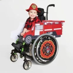 Hyde & EEK! Boutique Kids' Adaptive Fire Truck Halloween Costume Small Wheelchair Cover with Helmet - Hyde & EEK! Boutique™