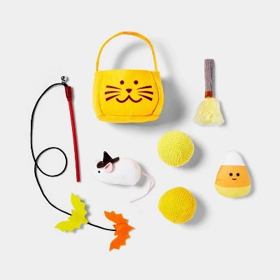 Hyde & EEK! Boutique Halloween Pumpkin Cat Toy Set - 6pk - Hyde & EEK! Boutique™ 2 Hyde & EEK! Boutique Halloween Pumpkin Cat Toy Set - 6pk - Hyde & EEK! Boutique™ - Image 2