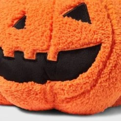 Hyde & EEK! Boutique Faux Shearling Pumpkin Novelty Halloween Throw Pillow Orange - Hyde & EEK! Boutique™ -Hyde & EEK! Boutique Shop GUEST 92dd4d80 ceac 4e42 b9f4 daf394285285