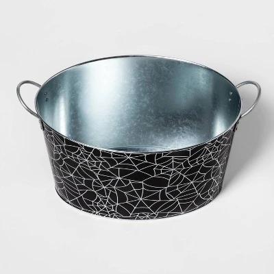 Hyde & EEK! Boutique Spiderweb Metal Halloween Beverage Tub - Hyde & EEK! Boutique™ 2 Hyde & EEK! Boutique Spiderweb Metal Halloween Beverage Tub - Hyde & EEK! Boutique™ - Image 2