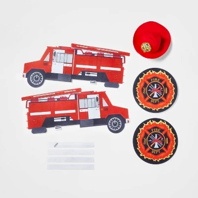 Hyde & EEK! Boutique Kids' Adaptive Fire Truck Halloween Costume Small Wheelchair Cover with Helmet - Hyde & EEK! Boutique™ 2 Hyde & EEK! Boutique Kids' Adaptive Fire Truck Halloween Costume Small Wheelchair Cover with Helmet - Hyde & EEK! Boutique™ - Image 2