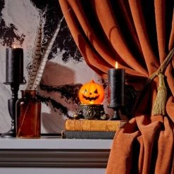 Hyde & EEK! Boutique Light Up Flickering Flame Pumpkin Halloween Decorative Prop - Hyde & EEK! Boutique™