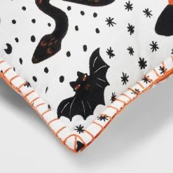 Hyde & EEK! Boutique Black Cat and Pumpkin Square Halloween Throw Pillow White - Hyde & EEK! Boutique™ -Hyde & EEK! Boutique Shop GUEST a518ffa3 41c4 4fe5 926d 236561a79edb