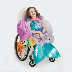 Hyde & EEK! Boutique Kids' Adaptive Mermaid Halloween Costume Large Wheelchair Cover with Hairpiece - Hyde & EEK! Boutique™