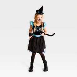 Kids' Pom Pom Cat Witch Halloween Costume Dress with Accessories - Hyde & EEK! Boutique™ -Hyde & EEK! Boutique Shop GUEST ae619fe0 7434 4461 9e48 efbbd08a86ff 2