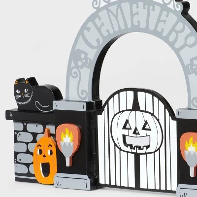 Hyde & EEK! Boutique Wood Mini Mantle Cemetery Halloween Decorative Prop - Hyde & EEK! Boutique™ 2 Hyde & EEK! Boutique Wood Mini Mantle Cemetery Halloween Decorative Prop - Hyde & EEK! Boutique™ - Image 2