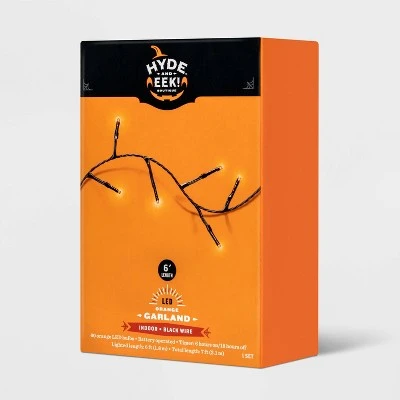Hyde & EEK! Boutique 60ct LED Dewdrop Halloween Fairy String Lights Garland Orange - Hyde & EEK! Boutique™ 3 Hyde & EEK! Boutique 60ct LED Dewdrop Halloween Fairy String Lights Garland Orange - Hyde & EEK! Boutique™ - Image 3