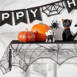 Hyde & EEK! Boutique 80" Spider Lace Mantel Scarf Halloween Decorative Prop - Hyde & EEK! Boutique™