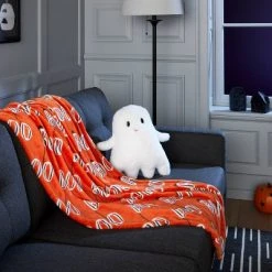 Hyde & EEK! Boutique Faux Shearling Ghost Novelty Halloween Throw Pillow White - Hyde & EEK! Boutique™