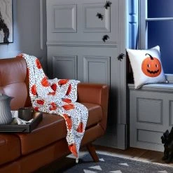 Hyde & EEK! Boutique Smiling Pumpkin Square Halloween Throw Pillow - Hyde & EEK! Boutique™