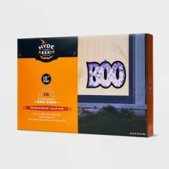 Hyde & EEK! Boutique 10" LED Hanging 'BOO' with Flame Effect Purple Halloween Silhouette Light - Hyde & EEK! Boutique™ -Hyde & EEK! Boutique Shop GUEST bac4692b 17ca 4b1f 9c51 ec4aa195faa8