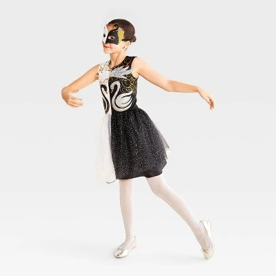 Kids' Black Swan Halloween Costume Dress with Mask - Hyde & EEK! Boutique™ 4 Kids' Black Swan Halloween Costume Dress with Mask - Hyde & EEK! Boutique™ - Image 4
