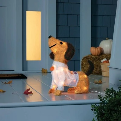 Hyde & EEK! Boutique 15.5" Dachshund Character 'Hello Fall' Halloween Novelty Sculpture Light - Hyde & EEK! Boutique™ 1 Hyde & EEK! Boutique 15.5" Dachshund Character 'Hello Fall' Halloween Novelty Sculpture Light - Hyde & EEK! Boutique™