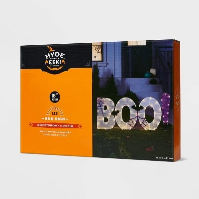 Hyde & EEK! Boutique 18" LED White Mesh 'BOO!' Halloween Novelty Silhouette Light - Hyde & EEK! Boutique™ 3 Hyde & EEK! Boutique 18" LED White Mesh 'BOO!' Halloween Novelty Silhouette Light - Hyde & EEK! Boutique™ - Image 3