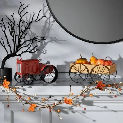 Hyde & EEK! Boutique Harvest Wood Wagon Decorative Scene Prop - Hyde & EEK! Boutique™ 1 Hyde & EEK! Boutique Harvest Wood Wagon Decorative Scene Prop - Hyde & EEK! Boutique™