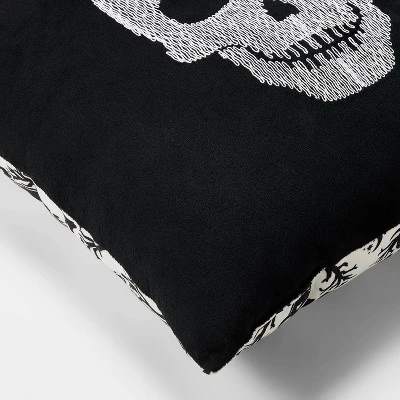 Hyde & EEK! Boutique Reversible Skull Halloween Decorative Pillow - Hyde & EEK! Boutique™ 3 Hyde & EEK! Boutique Reversible Skull Halloween Decorative Pillow - Hyde & EEK! Boutique™ - Image 3