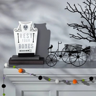 Hyde & EEK! Boutique Black Three Wheel Bike with Broom Halloween Decorative Prop - Hyde & EEK! Boutique™ 1 Hyde & EEK! Boutique Black Three Wheel Bike with Broom Halloween Decorative Prop - Hyde & EEK! Boutique™
