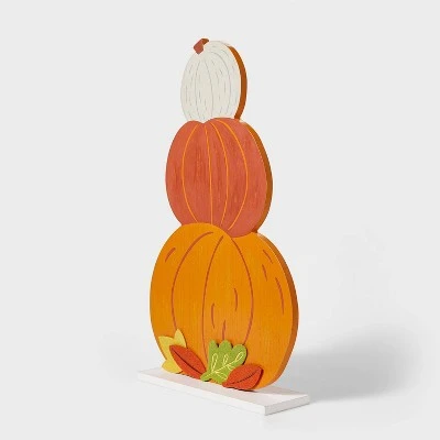 Hyde & EEK! Boutique Harvest Triple Stack Pumpkin Wood Sign - Hyde & EEK! Boutique™ 2 Hyde & EEK! Boutique Harvest Triple Stack Pumpkin Wood Sign - Hyde & EEK! Boutique™ - Image 2