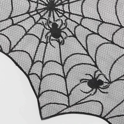 Hyde & EEK! Boutique 80" Spider Lace Mantel Scarf Halloween Decorative Prop - Hyde & EEK! Boutique™ 2 Hyde & EEK! Boutique 80" Spider Lace Mantel Scarf Halloween Decorative Prop - Hyde & EEK! Boutique™ - Image 2