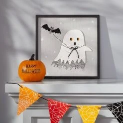 Hyde & EEK! Boutique Ghost with Bat Halloween Wall Sign - Hyde & EEK! Boutique™
