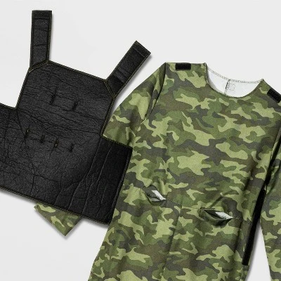 Kids' Adaptive Army Halloween Costume Jumpsuit with Accessories - Hyde & EEK! Boutique™ Green 2 Kids' Adaptive Army Halloween Costume Jumpsuit with Accessories - Hyde & EEK! Boutique™ Green - Image 2