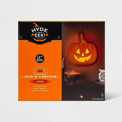 Hyde & EEK! Boutique LED Backlit Orange Flickering Jack-O'-Lantern Halloween Lighted Decor - Hyde & EEK! Boutique™ 1 Hyde & EEK! Boutique LED Backlit Orange Flickering Jack-O'-Lantern Halloween Lighted Decor - Hyde & EEK! Boutique™