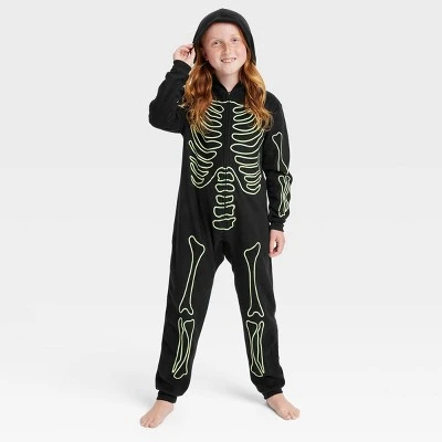 Kids' Glow-In-The-Dark Skeleton Halloween Matching Family Union Suit - Hyde & EEK! Boutique™ Black 5 Kids' Glow-In-The-Dark Skeleton Halloween Matching Family Union Suit - Hyde & EEK! Boutique™ Black - Image 5