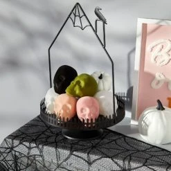 Hyde & EEK! Boutique 3pk Flocked Skulls Halloween Decorative Sculpture Set - Hyde & EEK! Boutique™